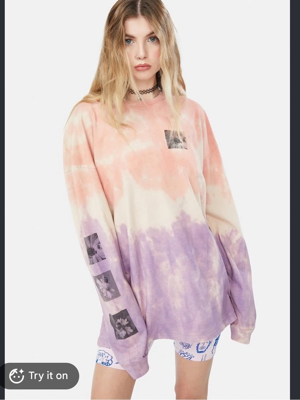BDG Urban Outfitters Tie Dye Long Sleeve Oversized Small